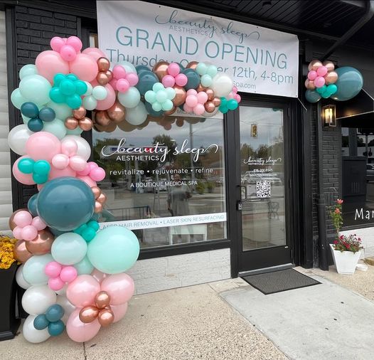 Beauty Sleep Aesthetics storefront in downtown Rockford, Michigan